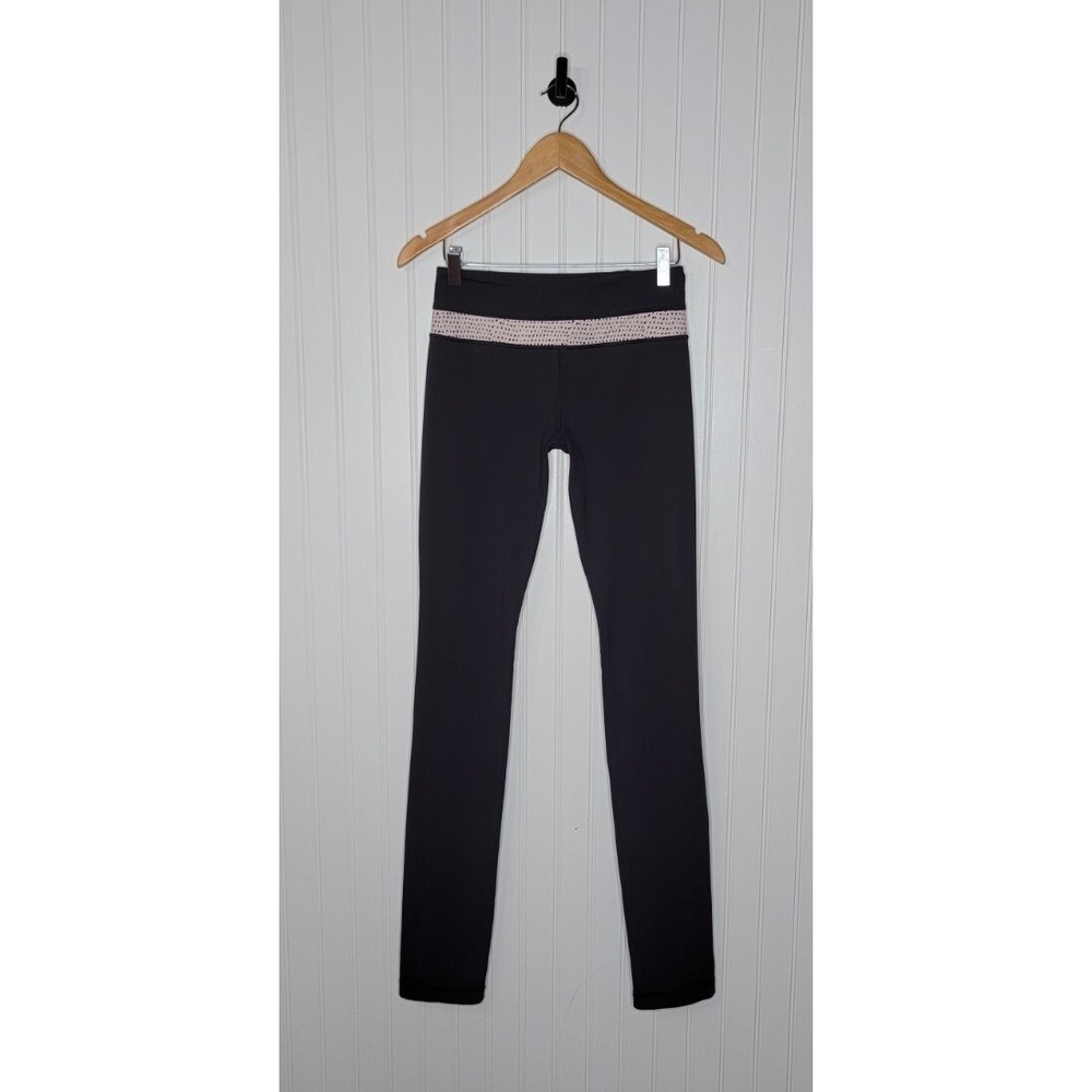 Lululemon Skinny Groove Full-On Luon Yoga Pants Women's Size 4 Black 33" Inseam